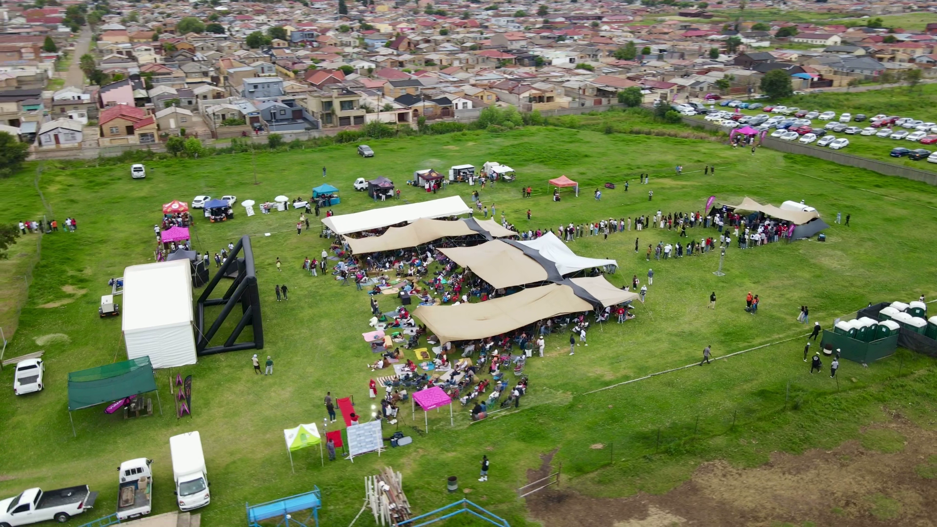 Aerial view of OMN event layout